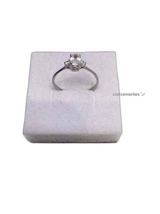 anillo oro 18k con piedra con circonita