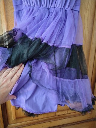 Disfraz de murciélago lila para Niña talla 11 años