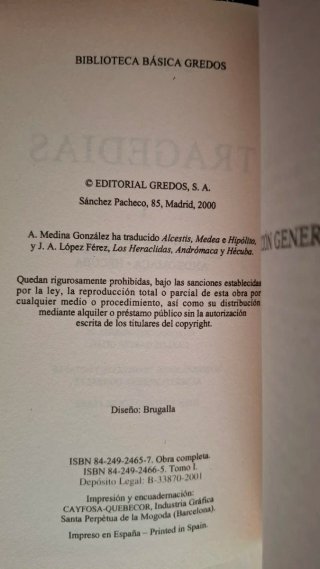 EURIPIDES TRAGEDIAS