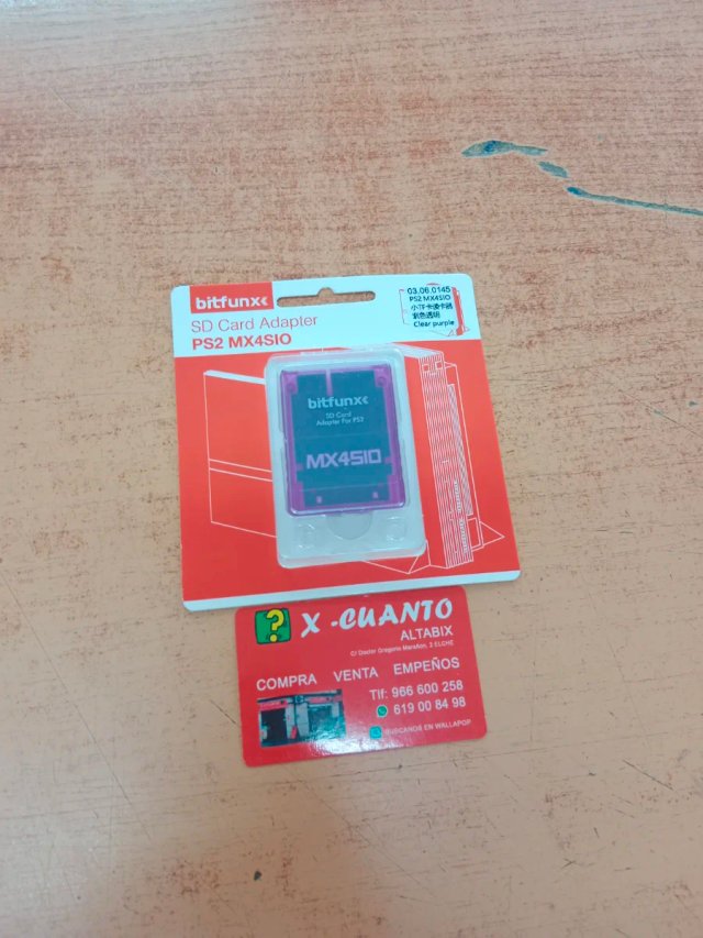 ADAPTADOR SD PARA PS2 BITFUNX MX4510 SIN USAR