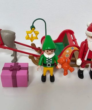 Trineo Playmobil con Papá Noel y Elfo