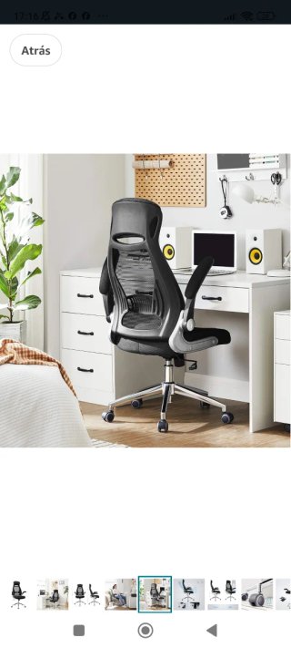 Silla de escritorio SONGMICS negra