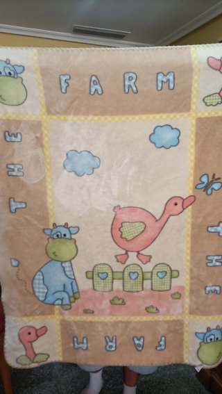 Manta para Cuna con Estampado de Granja