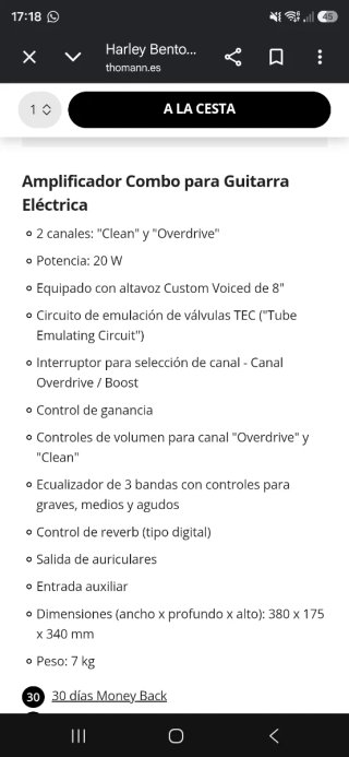 Amplificador Harley Benton HB-20R