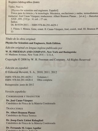 Física para la ciencia y la tecnología. I Mecán...