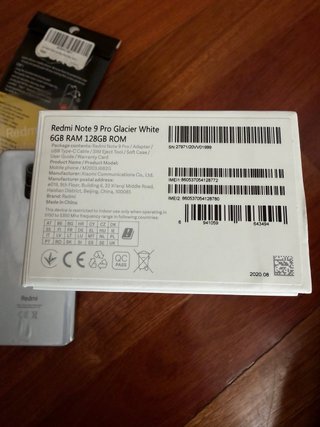 Xiaomi Redmi Note 9 Pro 128GB Blanco
