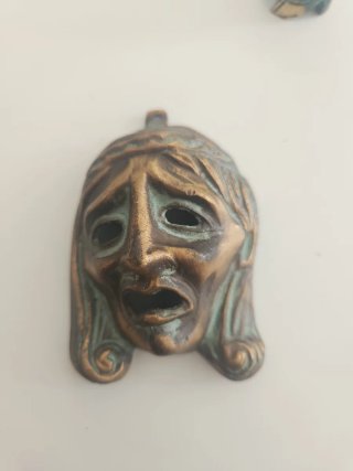 Dec Griega Antigua - Bronce Macizo y Patina verde