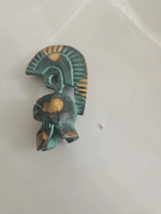 Dec Griega Antigua - Bronce Macizo y Patina verde