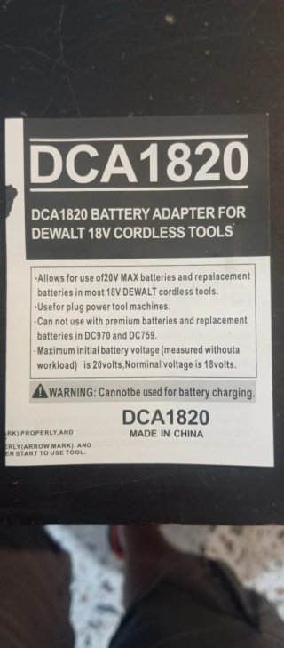 Adaptador de Batería Dewalt a USB