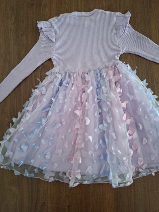 Vestido Shein Manga Larga con Mariposas