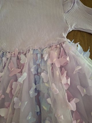 Vestido Shein Manga Larga con Mariposas