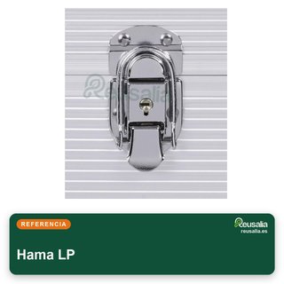 Hama LP maletín aluminio para 50 vinilos
