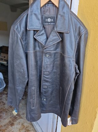 Cazadora de cuero Ferrer Talla M