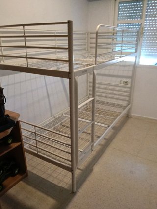 Cama Litera Blanca Metálica