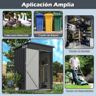 Caseta Cobertizo Jardín COSTWAY GT4222GR