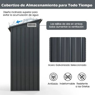 Caseta Cobertizo Jardín COSTWAY GT4222GR