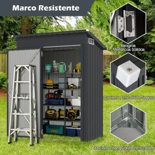 Caseta Cobertizo Jardín COSTWAY GT4222GR
