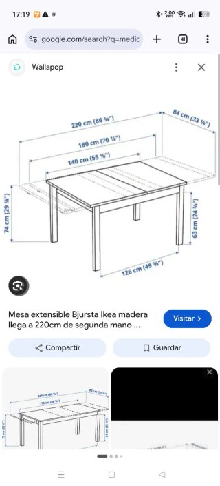 Mesa Extensible Ikea Bjursta Blanca