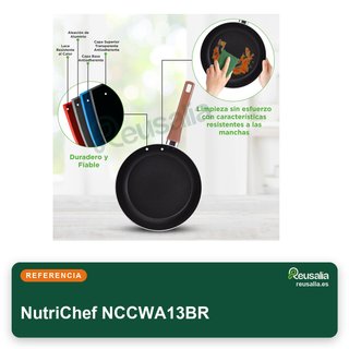 NutriChef juego 13 piezas ollas sartenes