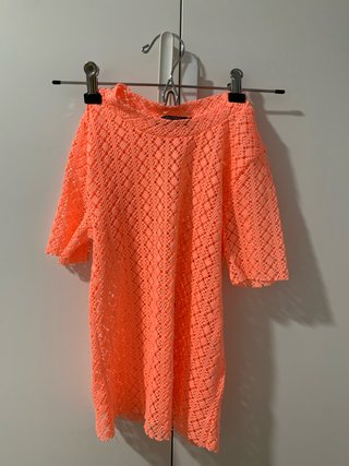 Camiseta Fluorescente Calada Bershka