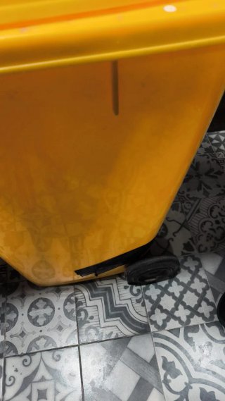 Cubo basura industrial 120L amarillo