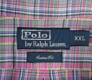 Camisa Polo Ralph Lauren Cuadros Vintage Talla XXL