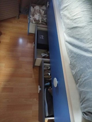 Cama nido con 2 colchones y 3 cajones
