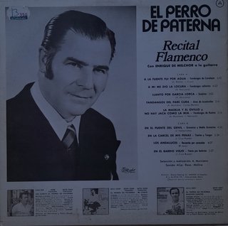 LP El Perro de Paterna - Recital Flamenco RCA 1976