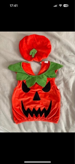 Disfraz Calabaza Bebé Talla 6-9 Meses
