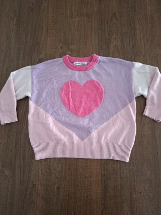 Jersey Rosa con Corazón SHEIN Talla 7 años