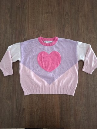 Jersey Rosa con Corazón SHEIN Talla 7 años