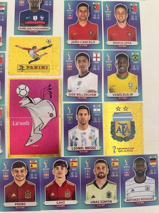 Lote de 23 Cromos Panini Mundial Qatar 2022