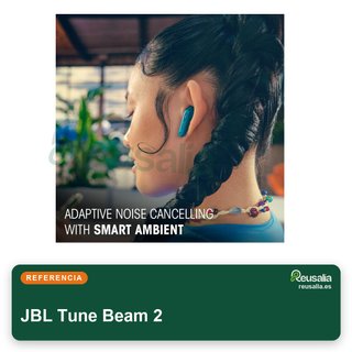 JBL Tune Beam 2 auriculares ANC 10mm negro