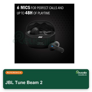 JBL Tune Beam 2 auriculares ANC 10mm negro