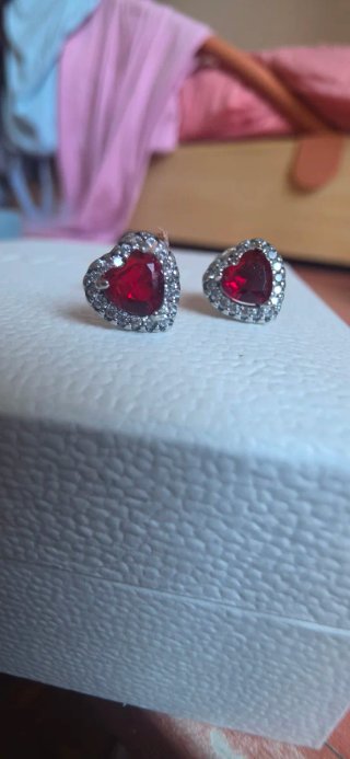 Pendientes Pandora Corazón Rojo
