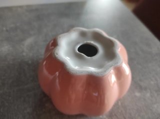 Portavela calabaza rosa, Halloween