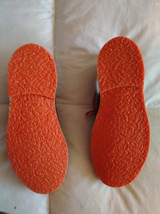 Zapatos Azules con Cordones Naranjas talla 36