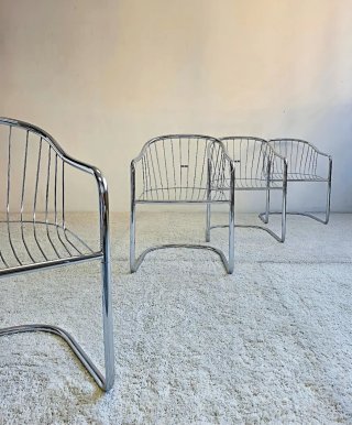 4 sillas Gastone Rinaldi para FASEM | Vintage 70s
