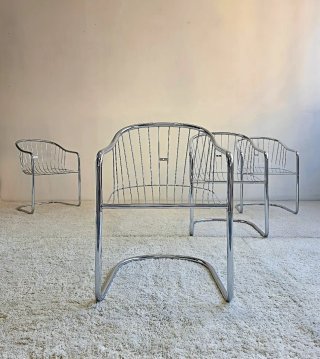 4 sillas Gastone Rinaldi para FASEM | Vintage 70s