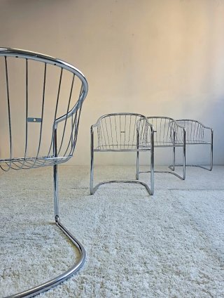 4 sillas Gastone Rinaldi para FASEM | Vintage 70s