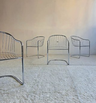 4 sillas Gastone Rinaldi para FASEM | Vintage 70s