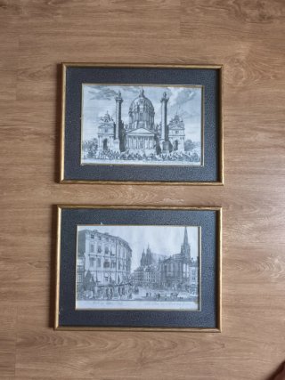 Cuadros antiguos ciudad de Viena