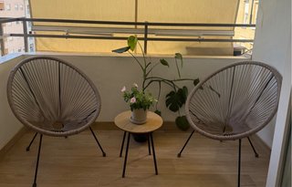 Conjunto de Terraza: 2 Sillas y Mesa