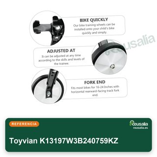Ruedas auxiliares bicicleta ajustables aluminio