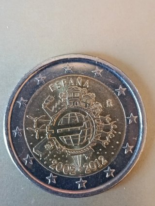 Lote 9 monedas  2 euros conmemorativas Nacho
