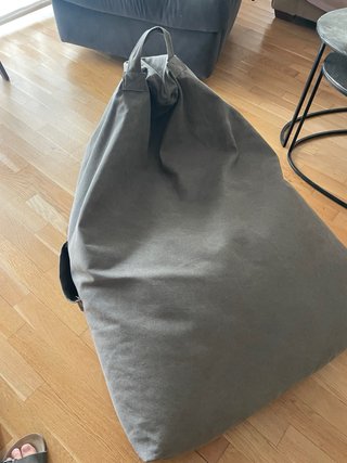 Puf Zara Home Gris Tela