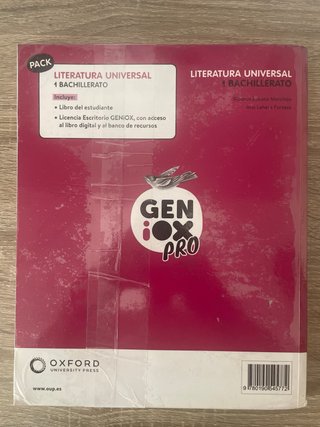 Literatura Universal 1º Bachillerato. Libro del...