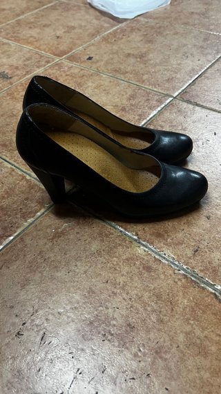 Zapatos de tacón negros piel Talla 39