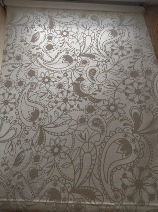 Estampado enrollado beige y marrón 80 cm de ancho