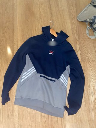 Sudadera Adidas Azul y Gris